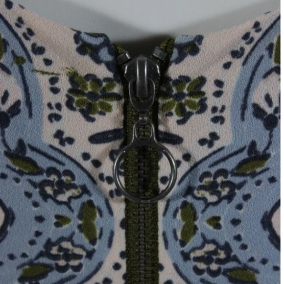 Free People Womens New Floral Pattern Long Sleeve Scoop Neck Dress NWT - Picture 4 of 6